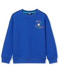 Lands' End Big Boys Husky Graphic Crew Neck Sweatshirt