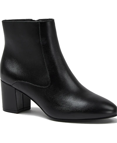 Lands' End Women's Essential Leather Block Heeled Boots