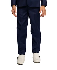 Peanut Butter Collection Toddler Boys Luxor Slim Fit Wool Blend 5-Piece Shirt, Tie, Jacket, Vest and Pants Suit Set