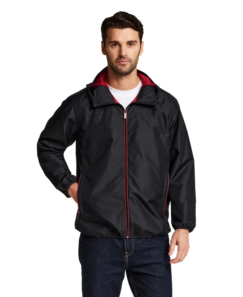 Weatherproof Men's Hooded Water-Resistant Lightweight Windbreaker Jacket