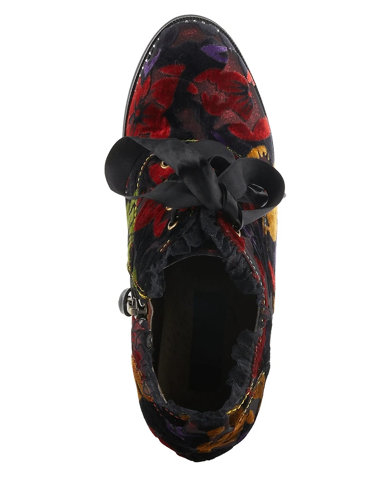 L'Artiste Women's Spring Step Pritz Shootie with Lace Detail