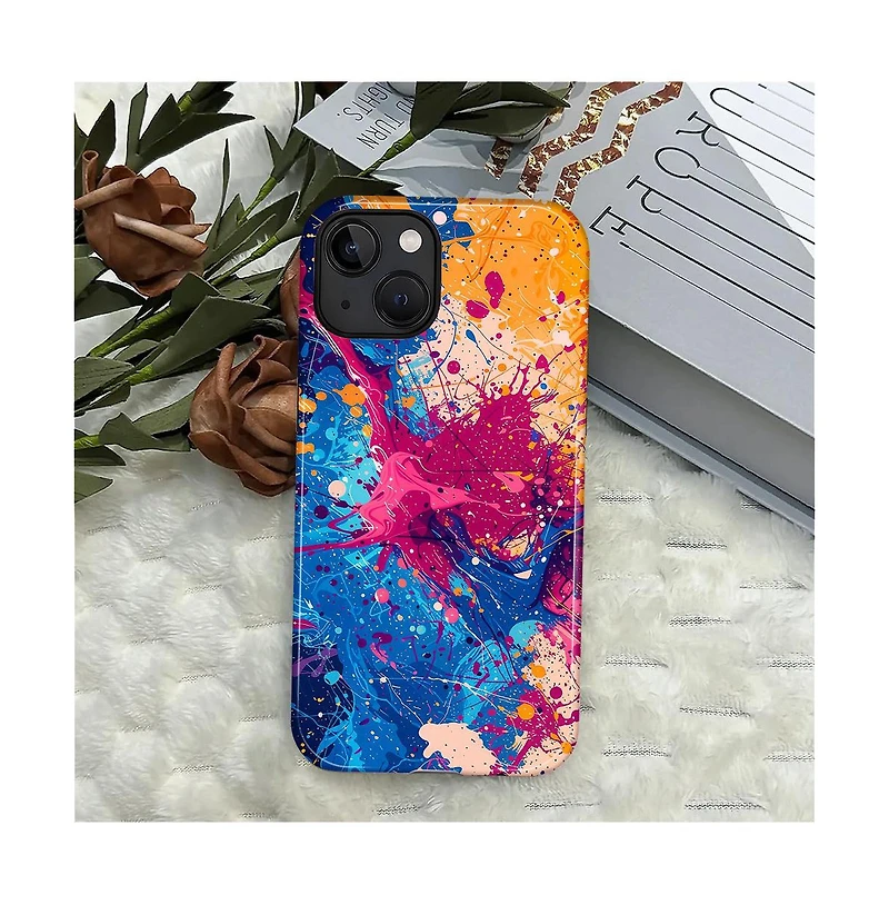 Lisen Phone Case Compatible with Apple iPhone, 2-Layer Durable, Spectrum Drift