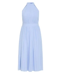 City Chic Plus Lucy Halter Pleat-Front Maxi Dress
