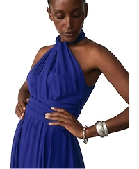 The Fold Women's Rivera Silk Halter Maxi Dress