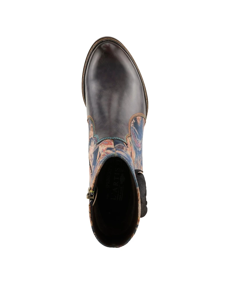 L'Artiste Women's Spring Step Naima Heeled Booties with Leather Upper