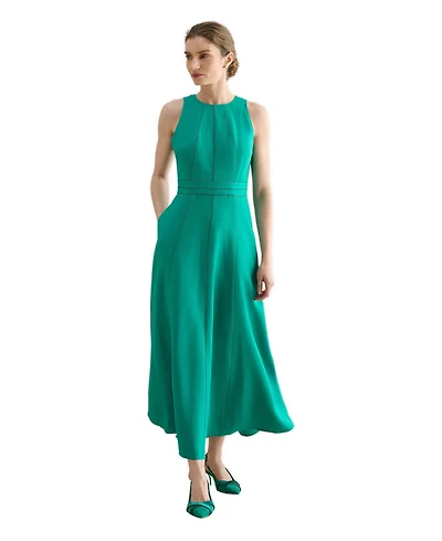 Hobbs London Women's Harewood Sleeveless Fit Flare Dress