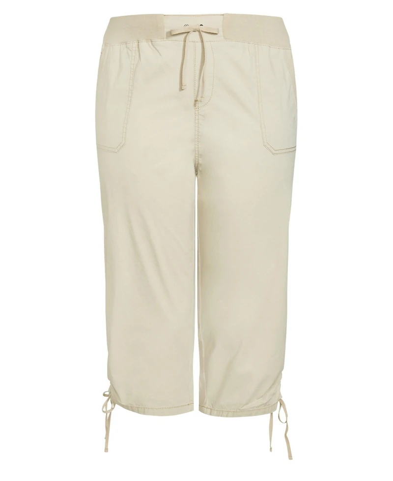 Avenue Women's Plus Cotton Cinch Capri