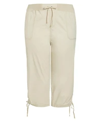 Avenue Women's Plus Cotton Cinch Capri