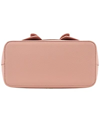 Like Dreams Noble Cross-Bow Small Embossed Satchel Handbag