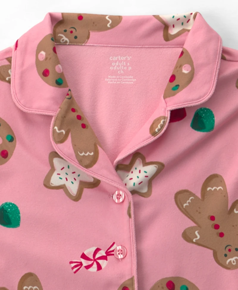 Carter's Girls' 4-16 Gingerbread-Print Long-Sleeve Loose-Fit Top and Pants, 2-Piece Set