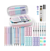 Four Candies 36Pieces Aesthetic School Supplies, Mechanical Pencils 0.5/0.7/0.9/2.0mm with 624 Lead Refills