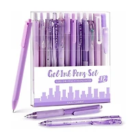 Four Candies Gel Pens, 12Pieces 0.5mm Fine Point, School Office Stationery