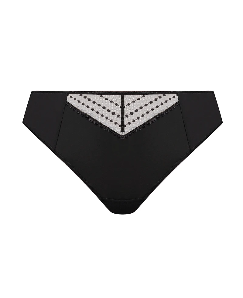 Elomi Plus Matilda High-Waisted Embroidered Mesh Panty