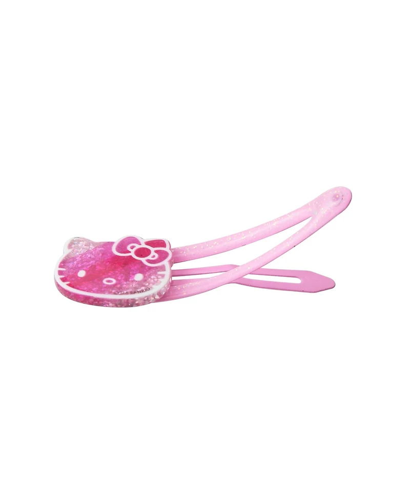 Hello Kitty Hair Clips 8-Piece Set Official License, Snap Back Clips for Hair, Sanrio Gift