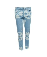 Moschino Women's Mid-Rise Straight-Leg Light-Rinse Denim Jeans