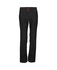 Pre-Owned Missoni Women's Mid-Rise Flared Denim Jeans with Chevron Detail