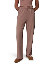 Donna Karan Weekend Women's French Terry Wide-Leg Mid-Rise Pants