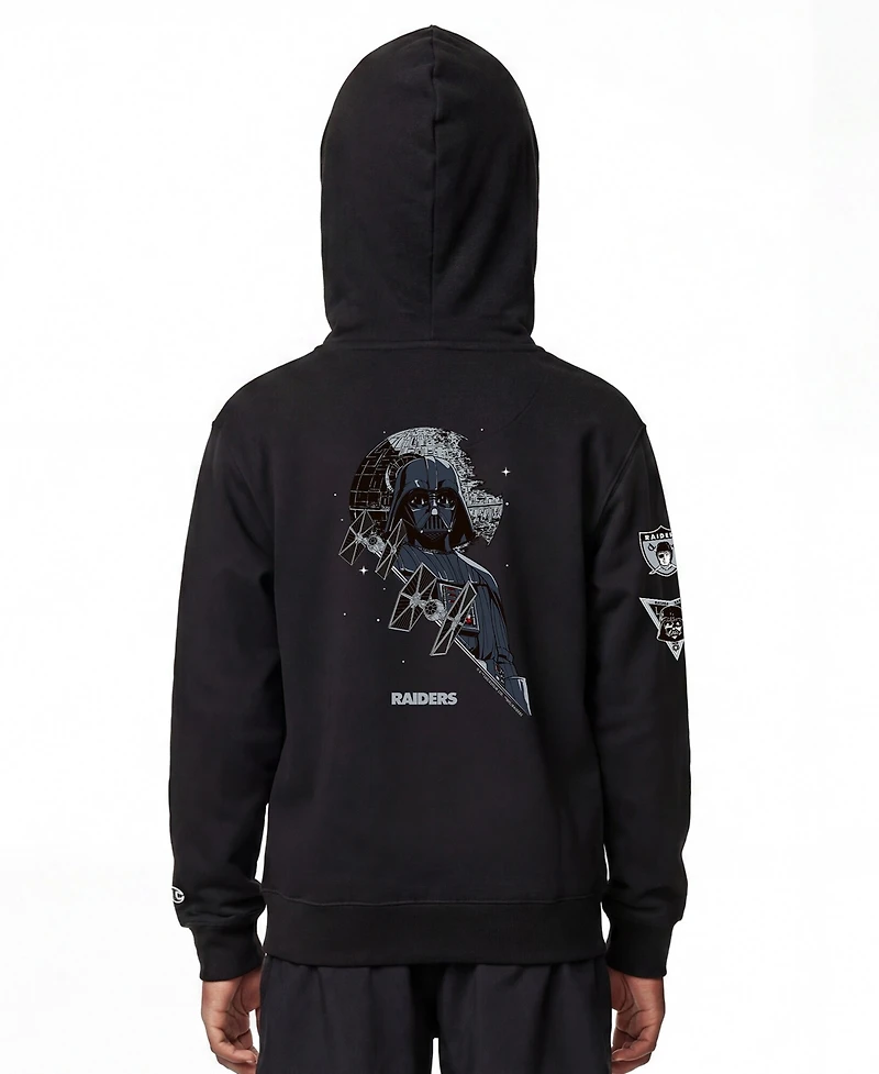 Champion Big Boys and Girls Black Las Vegas Raiders Disney X Full-Zip Hoodie