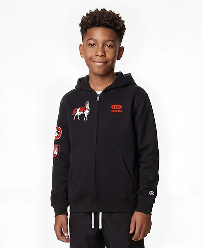 Champion Big Boys and Girls Black Denver Broncos Disney X Full-Zip Hoodie