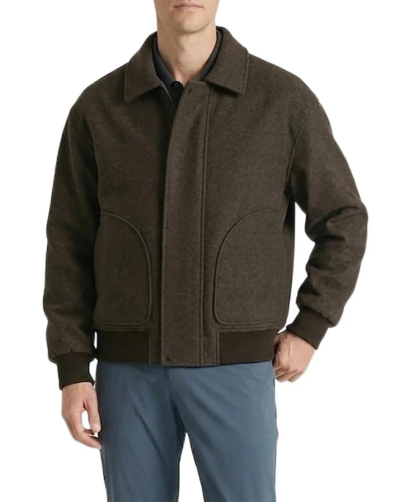 Level 7 Men's Office-Leisure Collection Tailored Bomber Jacket