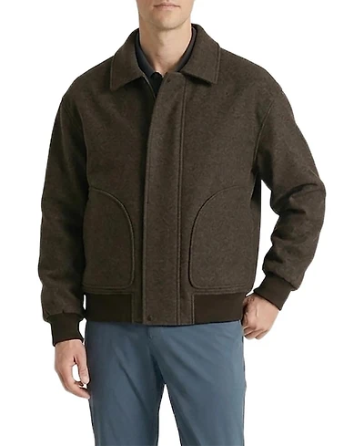 Level 7 Men's Office-Leisure Collection Tailored Bomber Jacket