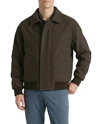 Level 7 Men's Office-Leisure Collection Tailored Bomber Jacket