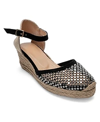Forever and Always Shoes Women's Drelix Leather Espadrille Sandal