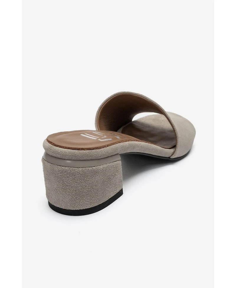 Forever and Always Shoes Women's Delavie Leather Block Heel Sandal
