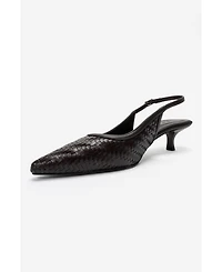 Prologue Shoes Women's Alvessia Kitten Heel Slingback Pump