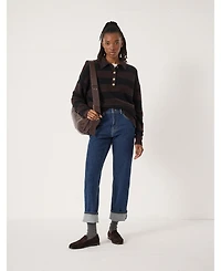 Hush Women's Agnes 2.0 High-Rise Straight-Leg Jeans
