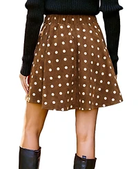 Cupshe Women's Polka Dot High-Waisted A-Line Mini Skirt