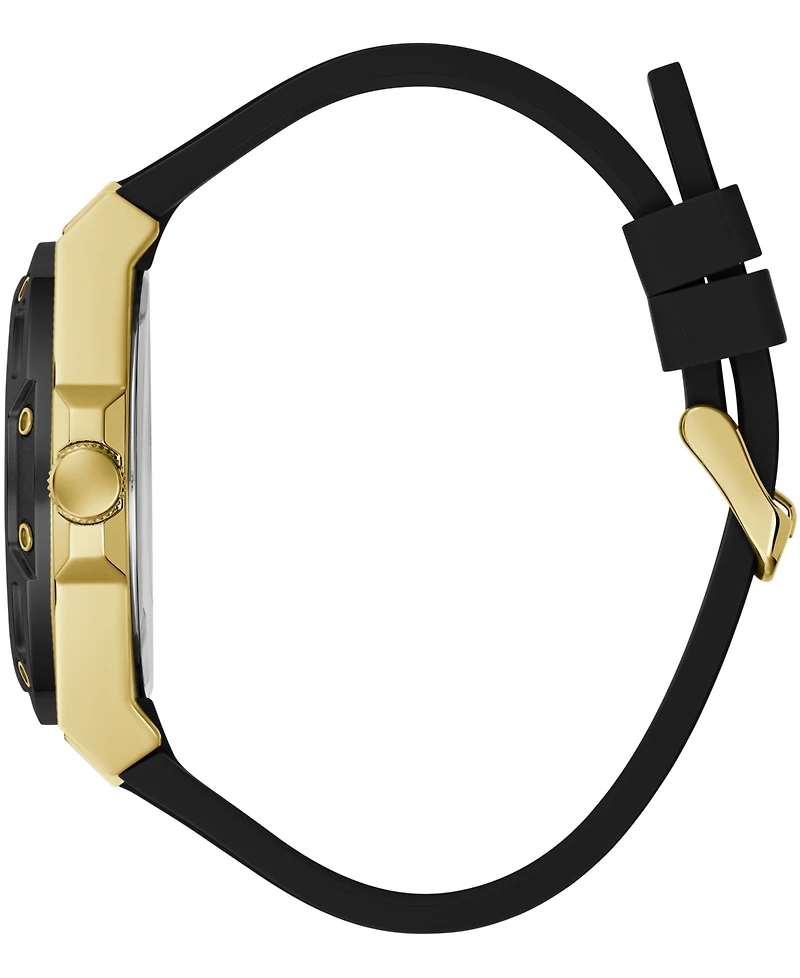 Guess Men's Quartz Black Stainless Steel Watch 44mm