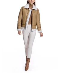 Julia & Stella By Maximilian Women's Shearling Aviator Jacket
