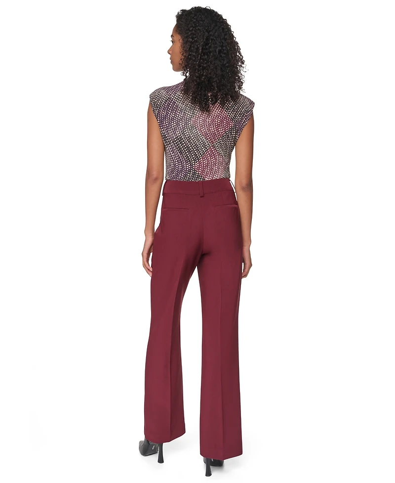 Dkny Women's High-Waisted Wide-Leg Dress Pants