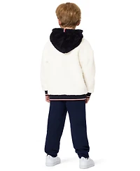Tommy Hilfiger Toddler Boys' 2T-5T Sherpa Hooded Fleece Hoodie and Joggers, 2-Piece Set