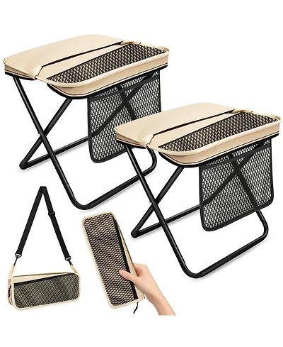 Aofar Foldable Camping Stool Portable Heavy Duty Collapsible