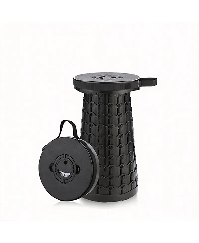 Aofar Collapsible Folding Camping Stool Telescoping Adjustable Height
