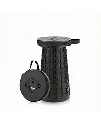 Aofar Collapsible Folding Camping Stool Telescoping Adjustable Height