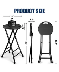 Aofar Folding Stool Bar Handle Seat Kitchen Guitar Rv Camping Party
