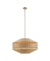 Kichler Lulo 30.25 Inch 1 Light Pendant with Handwoven Natural Cord in Cpz