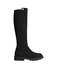 Vivaia Filipa Round-Toe Stretchy Wool Knee-High Boots