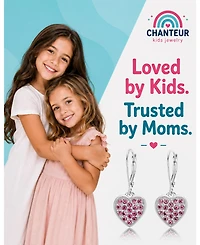Chanteur Kids Heart Hypoallergenic Earrings for Girls with Leverbacks