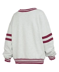 Pressbox Women's Florida State Seminoles Oates V-Neck Dropped-Shoulder Tackle-Twill Sweatshirt