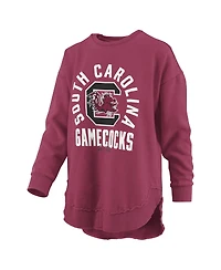 Pressbox Women's South Carolina Gamecocks Blitz Fleece-Lined Dropped-Shoulder Crewneck Sweatshirt