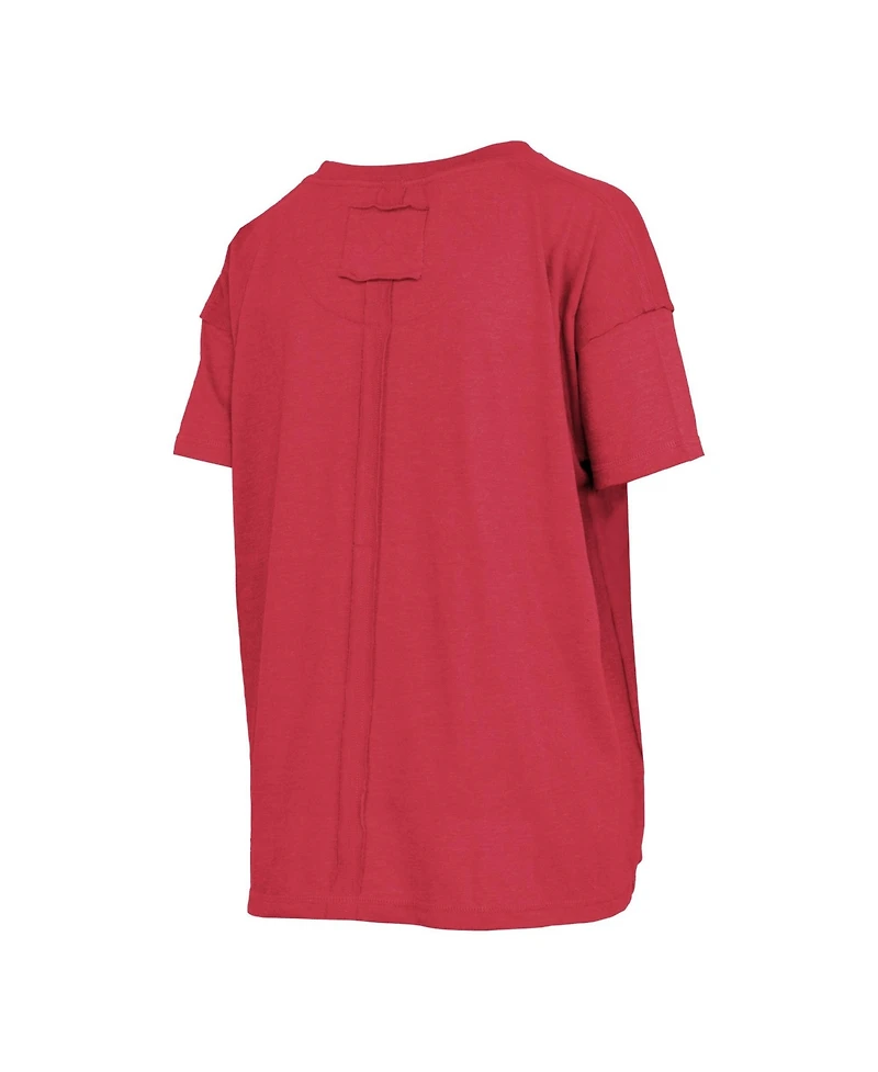 Pressbox Women's Nebraska Huskers Oversized Heather T-Shirt