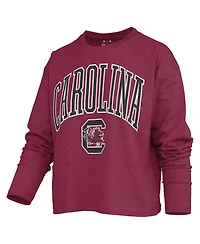 Pressbox Women's Motley South Carolina Gamecocks Long-Sleeve Boxy-Fit T-Shirt