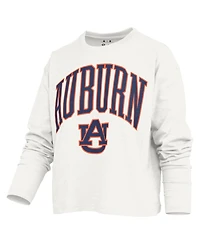 Pressbox Women's Auburn Tigers Motley Boxy Crewneck Long-Sleeve T-Shirt