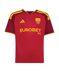 Adidas Boys' and Girls' As Roma Jacquard 2026/27 Home Replica Jersey