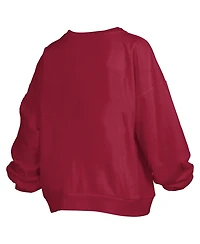 Pressbox Women's Florida State Seminoles Janice Oversized Cropped-Hem Graphic Pullover Sweatshirt