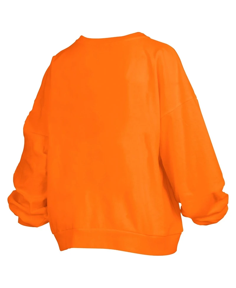 Pressbox Women's Tennessee Volunteers Janice Oversized Cropped-Hem Sweatshirt